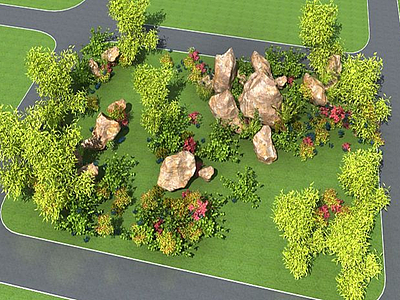 3d园林景观模型
