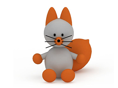 狐狸玩具模型3d模型