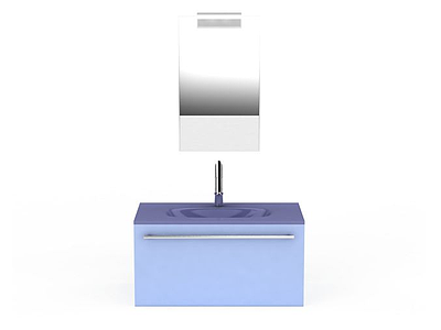3d紫色现代洗手台模型