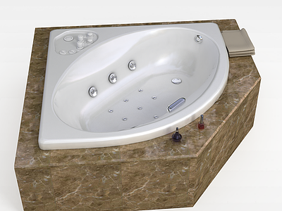3d大理石异形个性浴缸模型