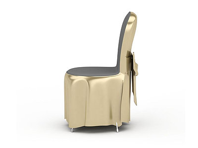 3d金色时尚宴会椅免费模型