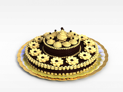 多层蛋糕模型3d模型