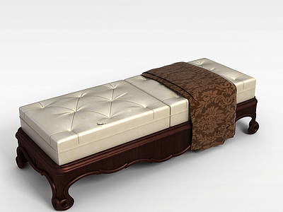 平板床模型3d模型