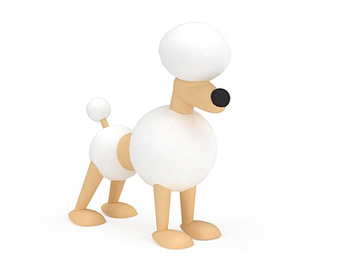 卡通狗玩具模型3d模型