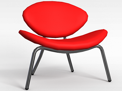 3d红色椅子模型