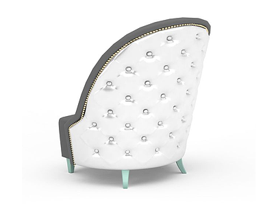 3d现代白色波点沙发免费模型