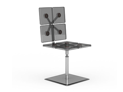 3d透明方格椅子模型