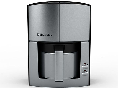 3d银灰色全自动咖啡机免费模型