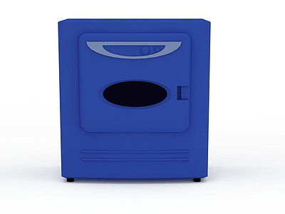 3d蓝色保险柜免费模型