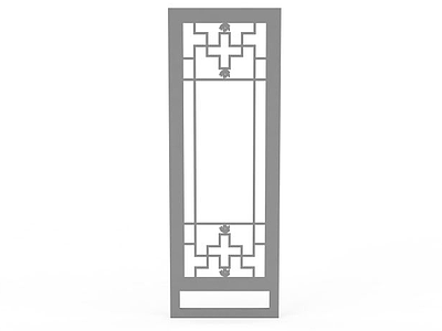 中式复古窗模型