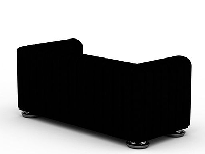 3d布艺黑色沙发免费模型