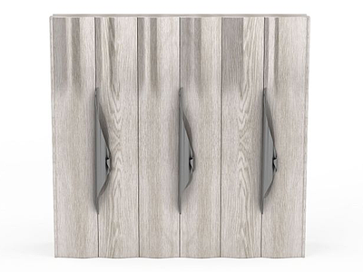 3d实木现代衣柜免费模型