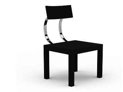 3d黑白现代椅模型