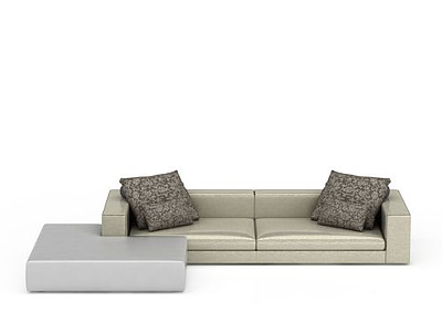 3d现代皮质沙发免费模型