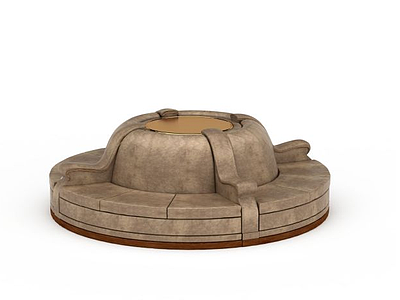 圆形个性沙发模型3d模型