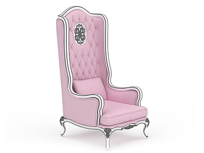 3d粉色矮脚椅子免费模型