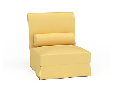 现代黄色沙发模型3d模型