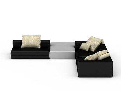 现代多人沙发模型3d模型