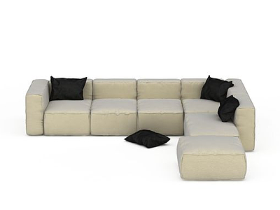3d现代沙发套装免费模型