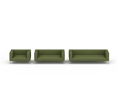 3d绿色沙发模型
