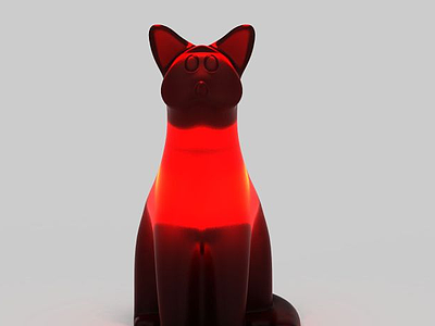 3d小猫台灯免费模型