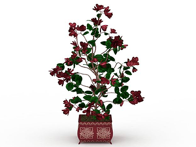 仿真盆栽花卉模型3d模型