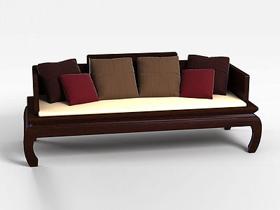 中式实木桌椅模型3d模型