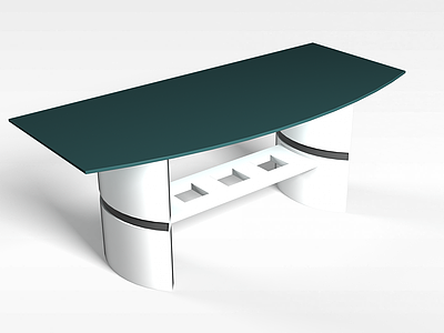 3d时尚玻璃桌模型