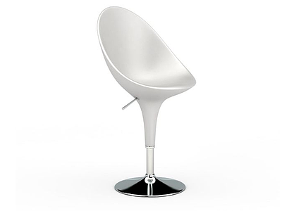 3d白色高脚椅子免费模型