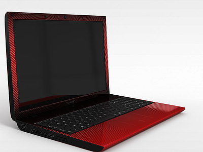 3d红色笔记本模型