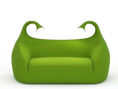 个性绿色沙发模型3d模型