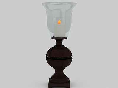 3d中式烛台灯免费模型