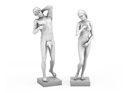 人物雕塑模型3d模型