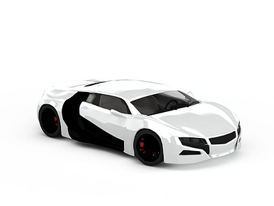 白色汽车模型3d模型