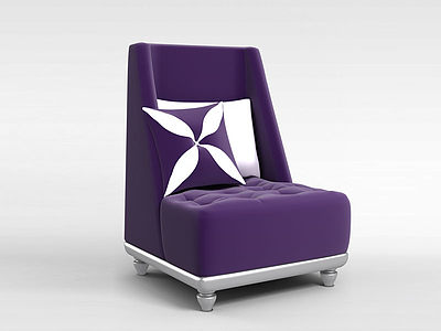 3d紫色沙发模型