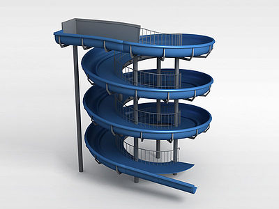 螺旋滑梯模型3d模型