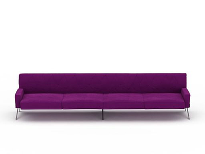 紫色沙发模型3d模型