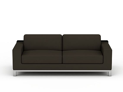 3d灰色双人沙发模型