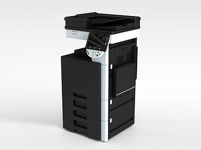 3d新型黑色打印机模型