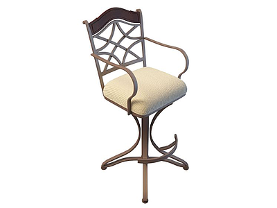 欧式吧椅模型3d模型
