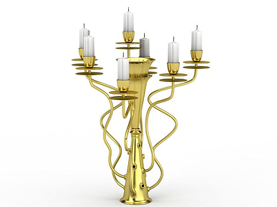 3d创意蜡烛台免费模型