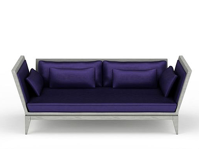 个性紫色沙发模型3d模型