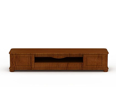 3d小户型木质电视柜模型