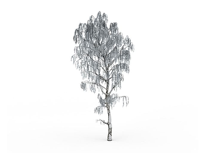 3d雪树免费模型