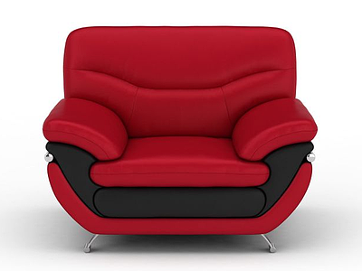 3d红色单人沙发免费模型