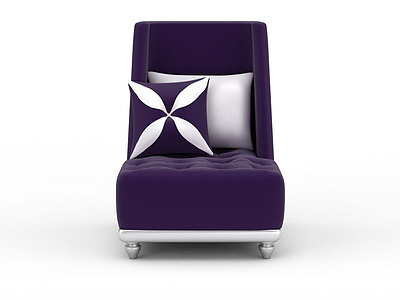 3d紫色优雅沙发模型