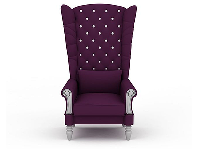 3d紫色沙发模型