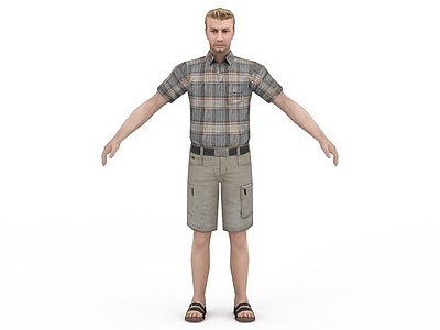短裤男人模型3d模型