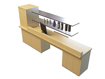 简约书房桌模型3d模型