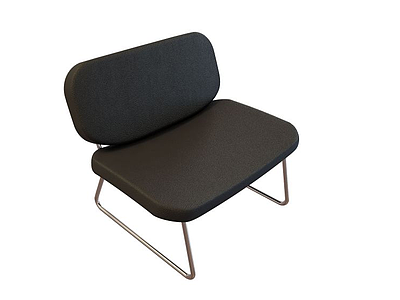 3d黑色休闲椅模型